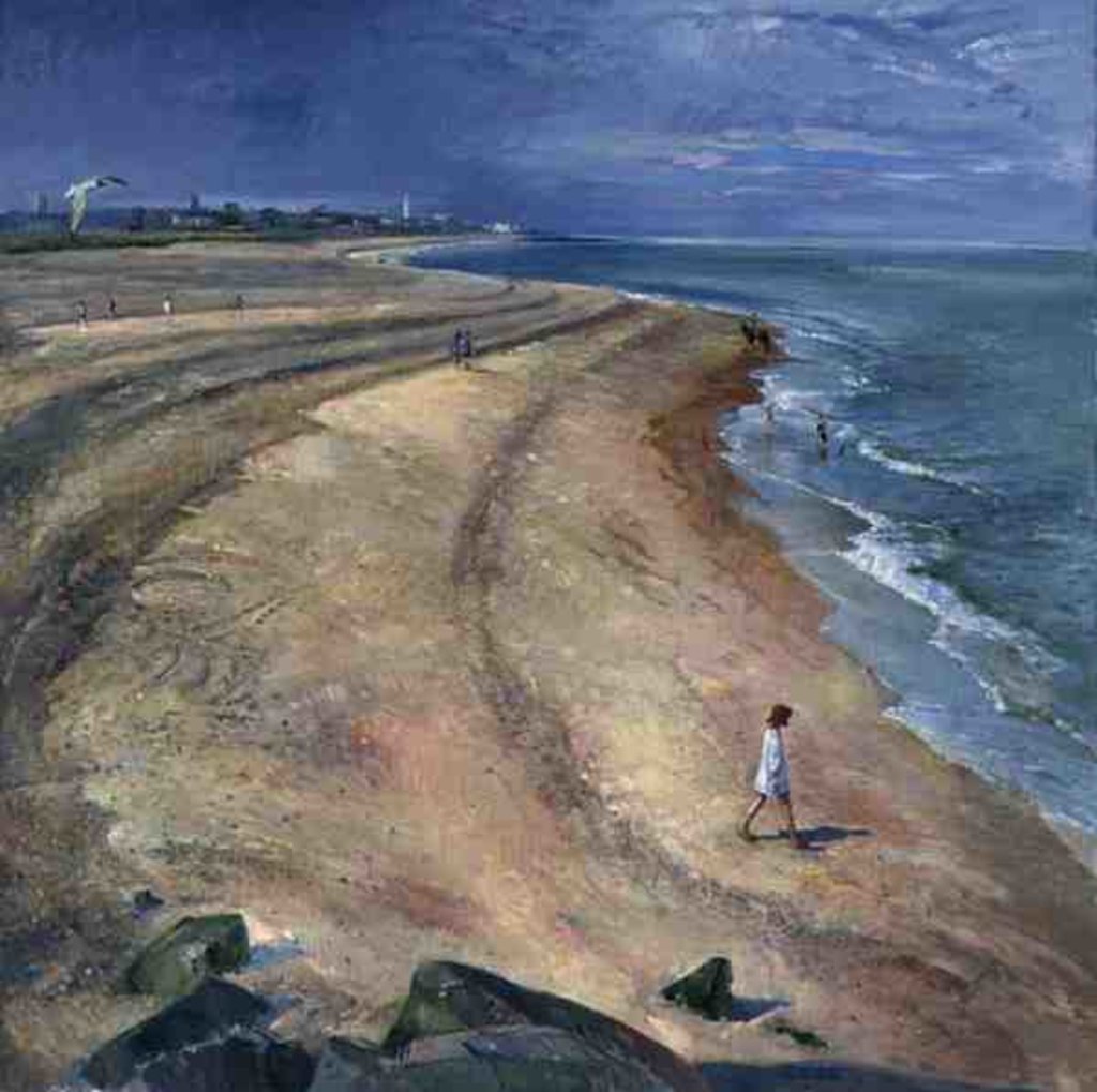 Detail of The Curving Beach, Southwold, 1997 by Timothy Easton