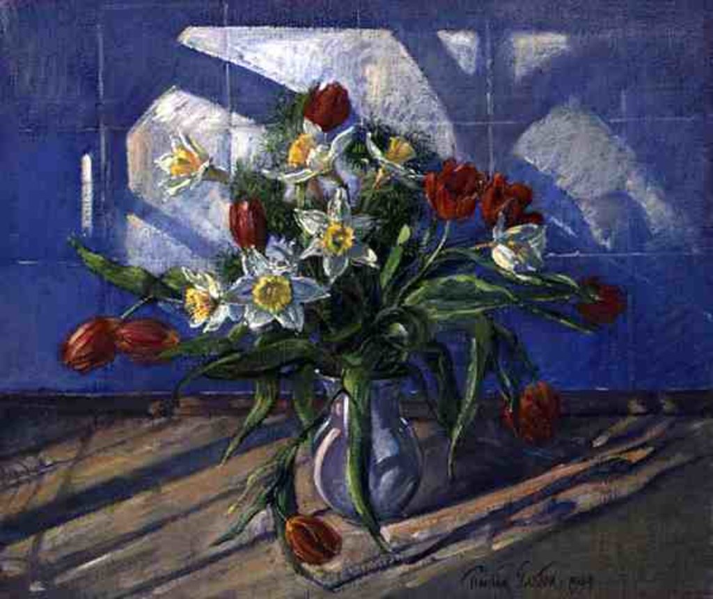 Detail of Spring Flowers with Window Reflections, 1994 by Timothy Easton