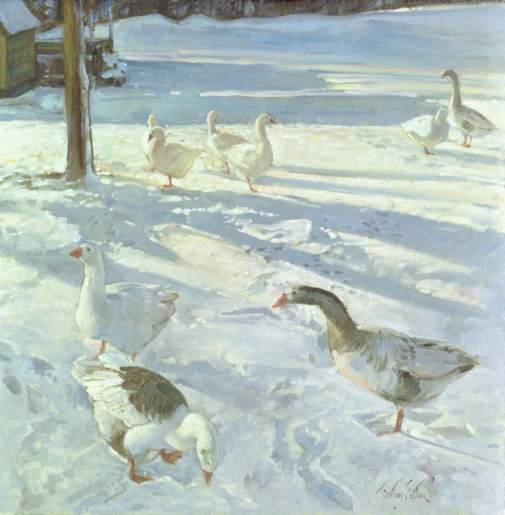 Detail of Snowfeeders, 1999 by Timothy Easton