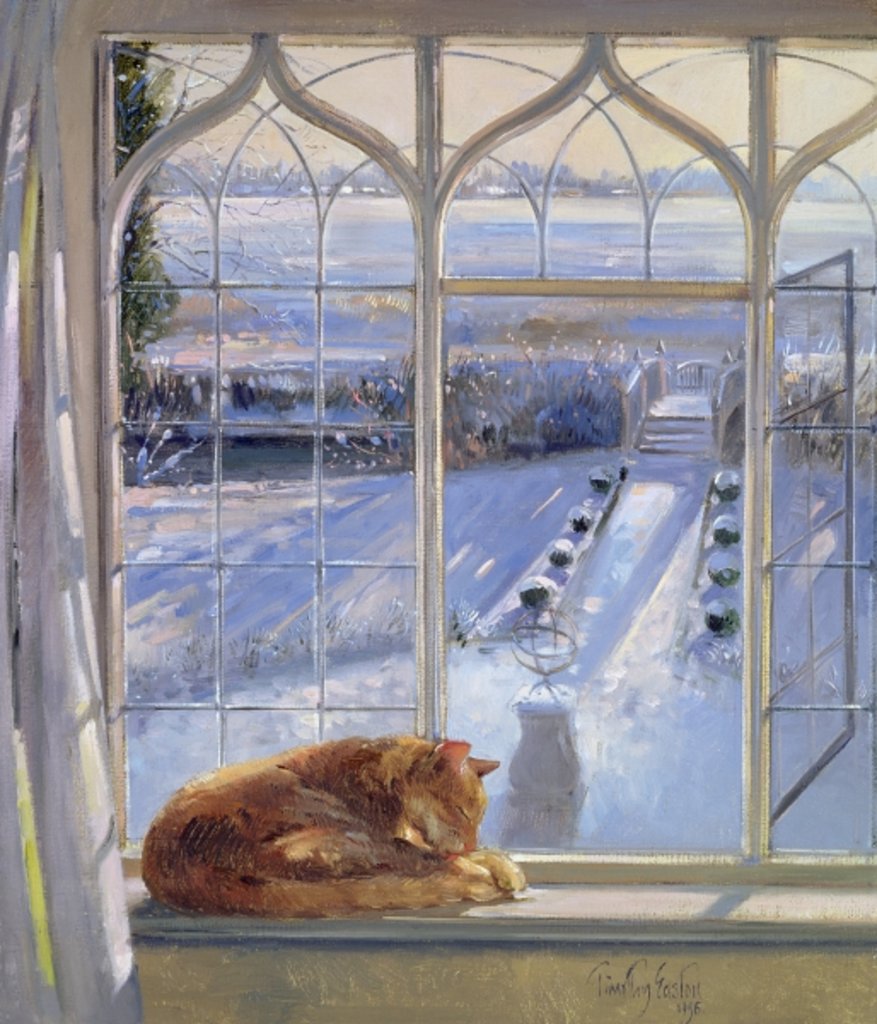 Detail of Sundial and Cat by Timothy Easton