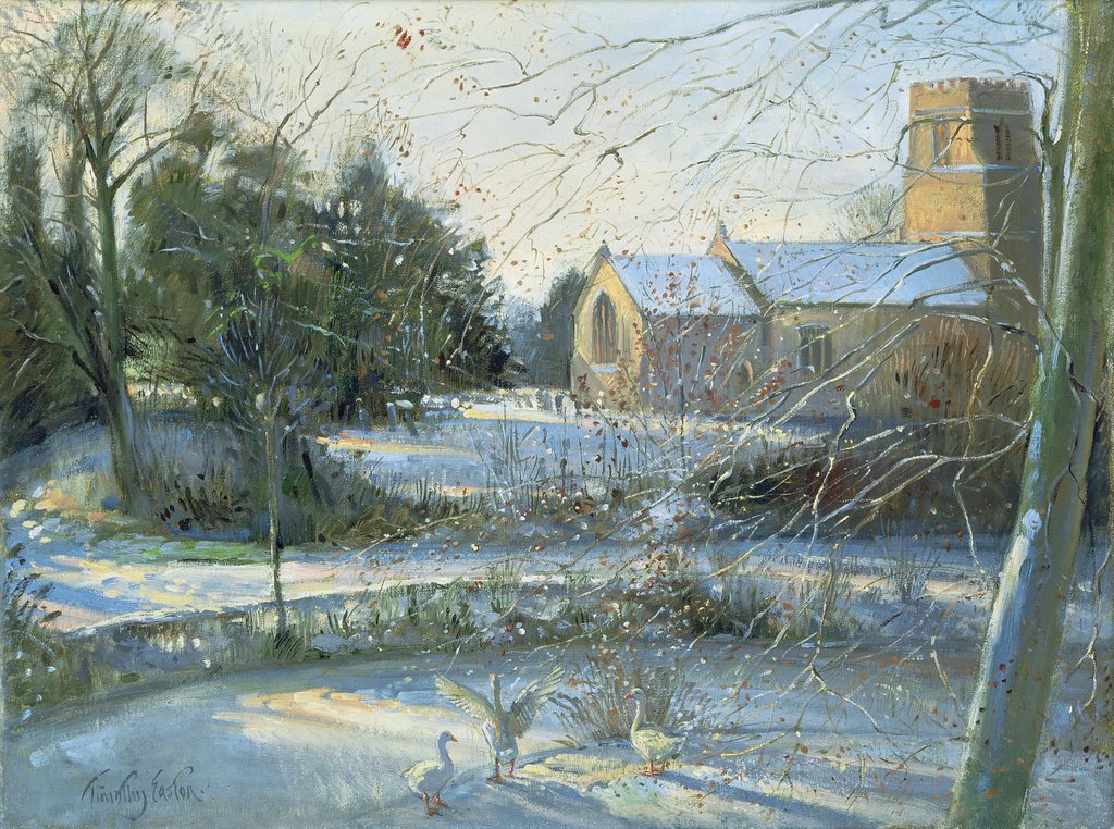 Detail of The Frozen Moat, Bedfield by Timothy Easton