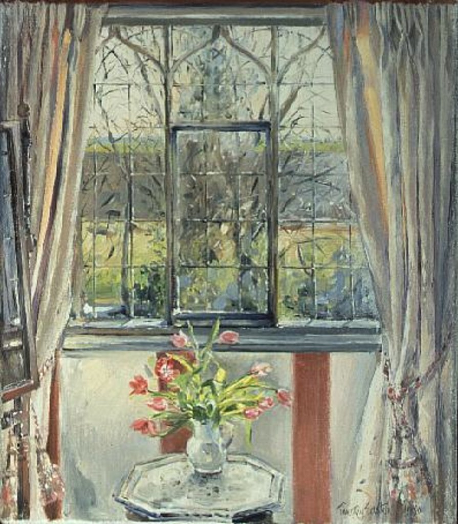 Detail of Tulips for a January Morning by Timothy Easton