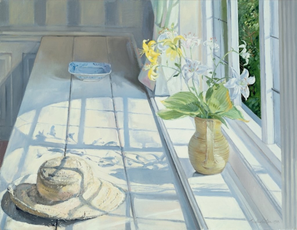 Detail of Lilies and a Straw Hat by Timothy Easton