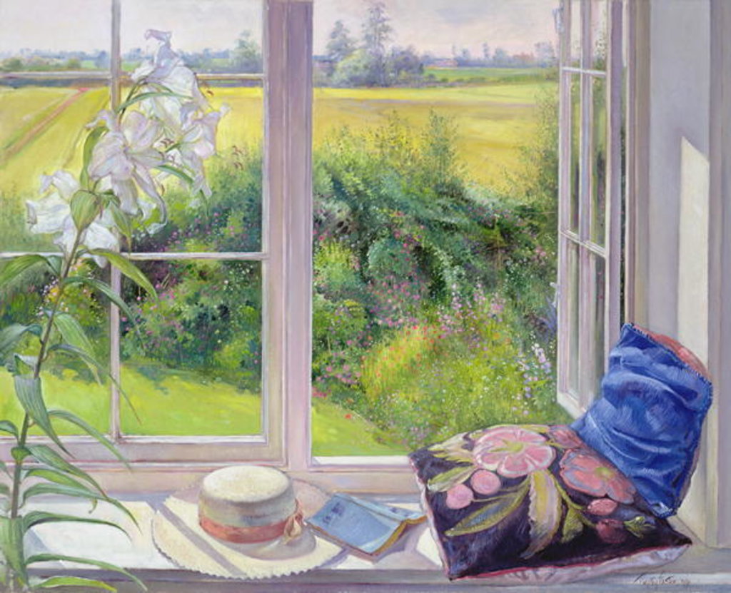 Detail of Window Seat and Lily, 1991 by Timothy Easton