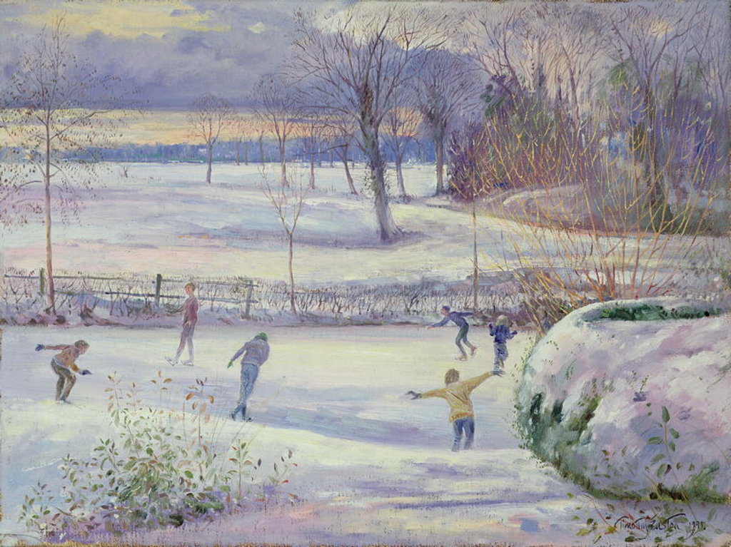 Detail of The Skating Day by Timothy Easton