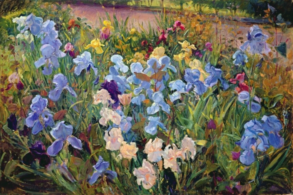 Detail of The Iris Bed, 1993 by Timothy Easton