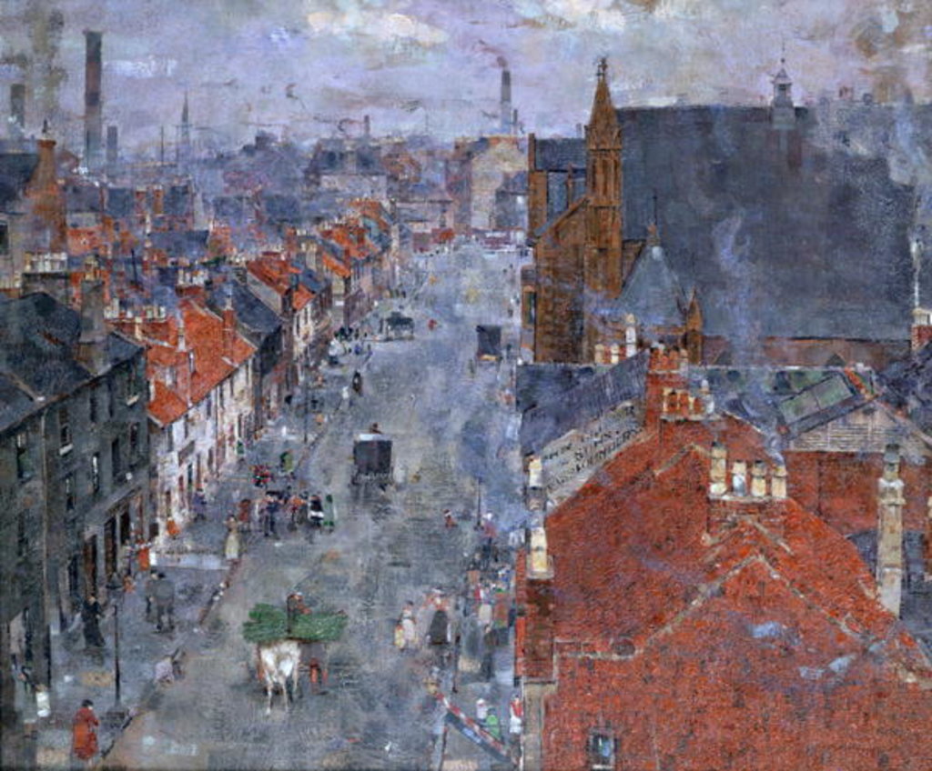 Detail of Muslin Street, Bridgeton, Glasgow by John Quinton Pringle