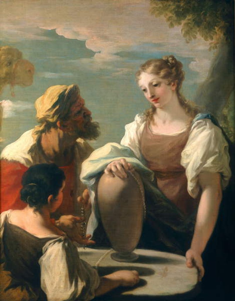 Detail of Rebecca at the Well by Giovanni Antonio Pellegrini