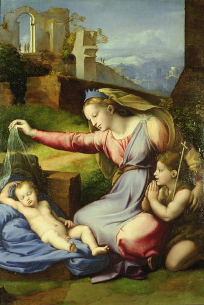 Detail of Virgin of the Veil by Giovanni Francesco Penni