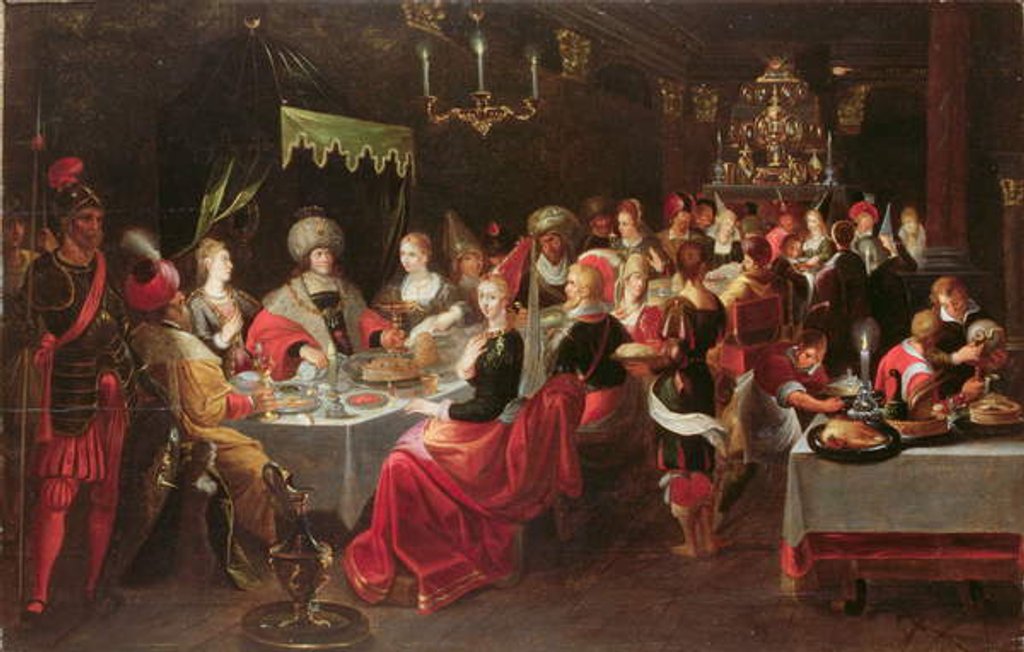 Detail of Belshazzar's Feast by Frans the Elder Francken