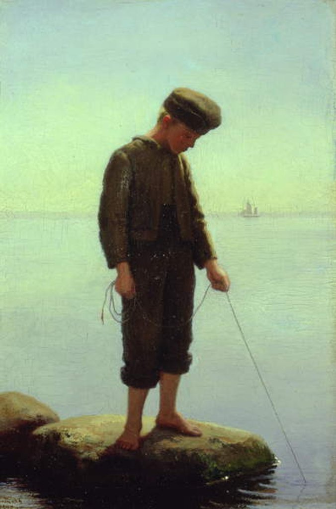 Detail of The Young Fisherman by Anton Laurids Johannes Dorph