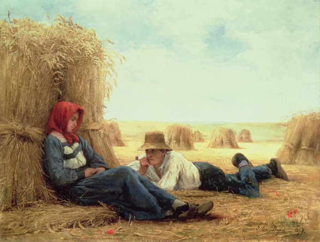 Detail of Harvest Time, 1878 by Julien Dupre