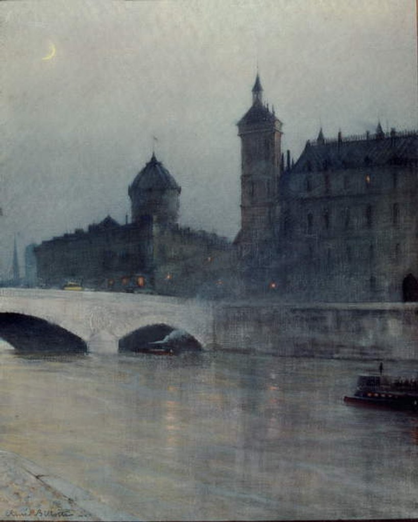 Detail of The Seine and the Conciergerie by Rene Billotte