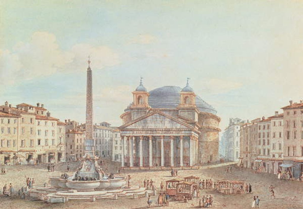 Detail of View of the Pantheon, Rome by Victor Jean Nicolle