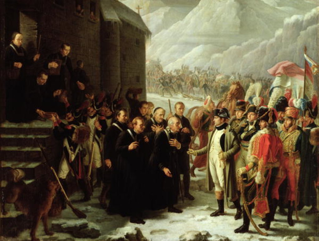Detail of The First Consul Visiting the Hospice of Mont Saint-Bernard, 20th May 1800, 1810 by Charles-Jacques Lebel