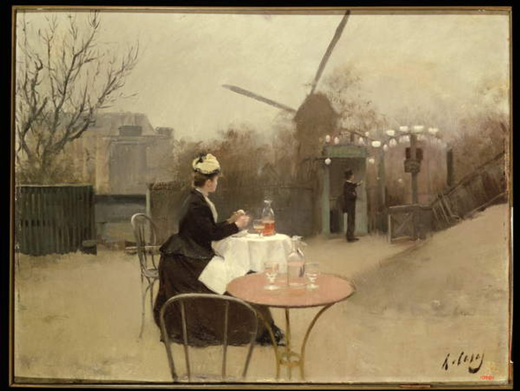 Detail of Eating Al Fresco by Ramon Casas i Carbo