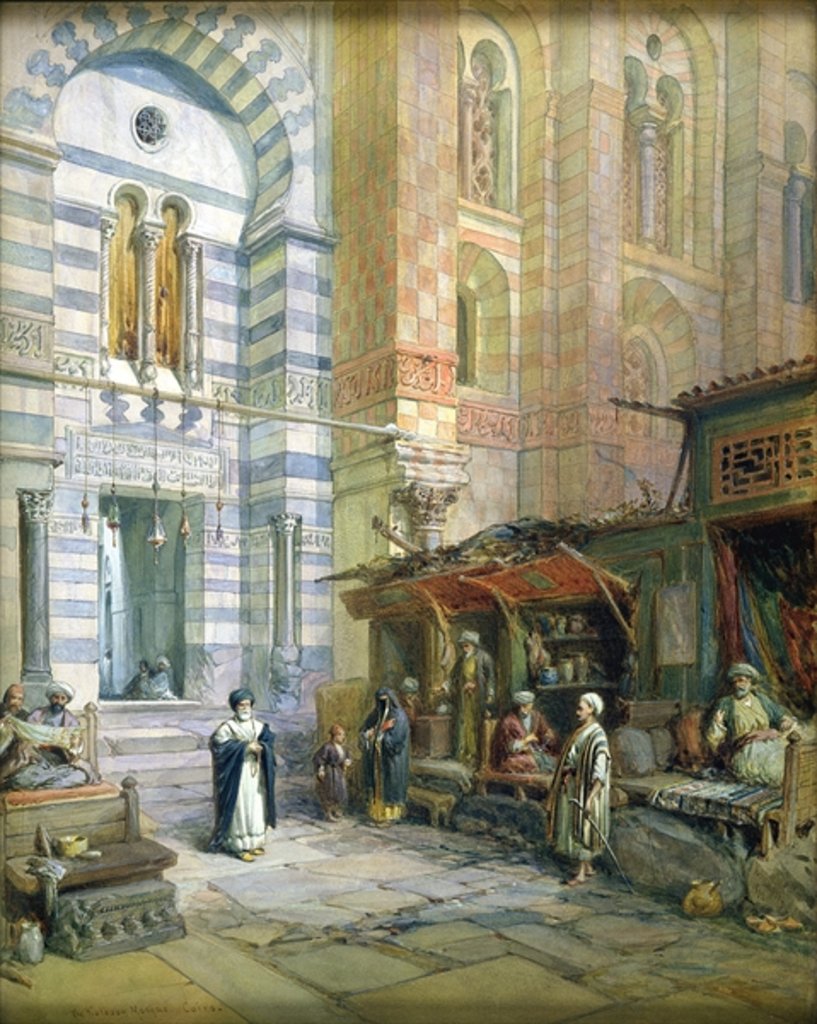 Detail of The Maristan or Mosque-Hospital of Kalaun, Cairo, 1882 by William 'Crimea' Simpson