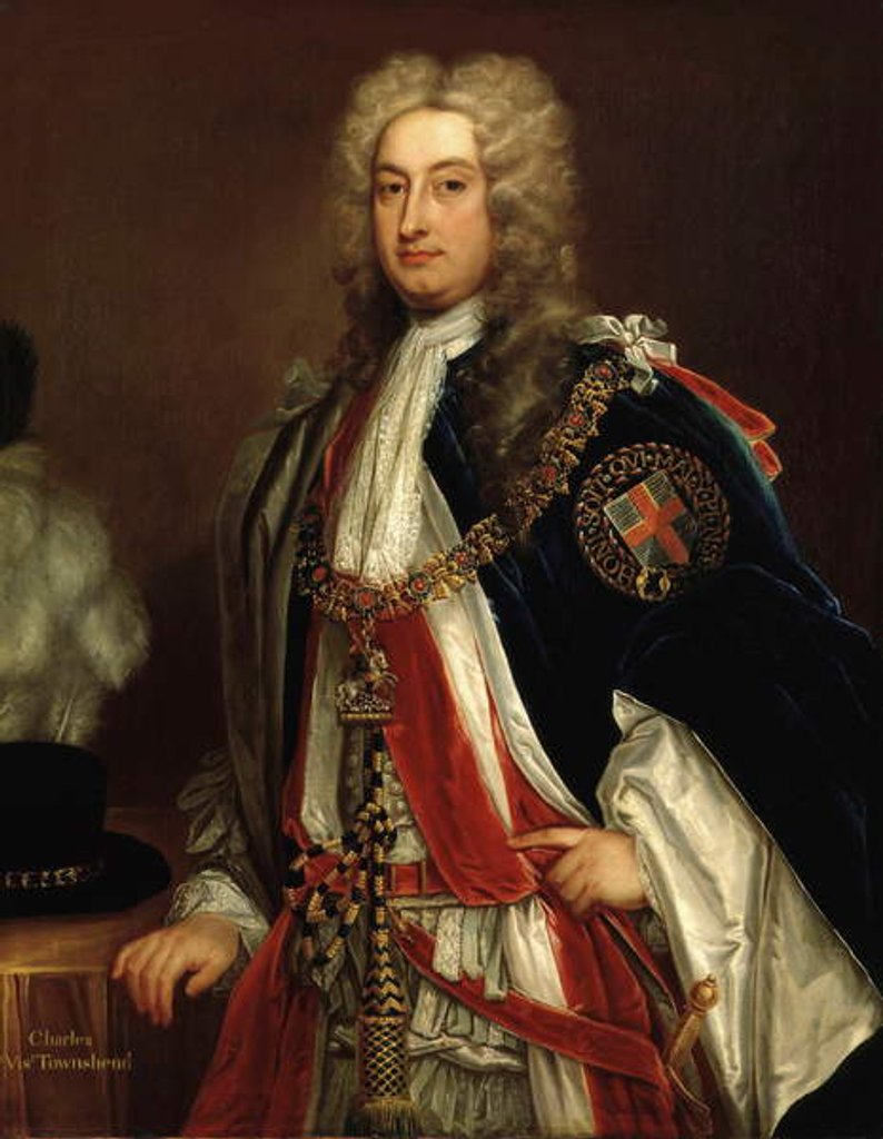 Detail of Charles, 2nd Viscount Townshend, c.1715-20 by Godfrey Kneller (after)