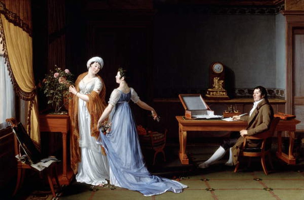 Detail of Count de la Foret with his Wife and Daughter, 1804 by Francois Andre Vincent