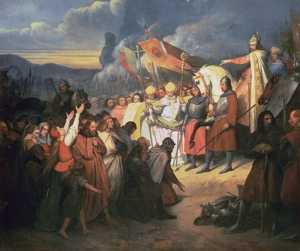 Detail of Charlemagne Receiving the submission of Witikind at Paderborn 785 by Ary Scheffer
