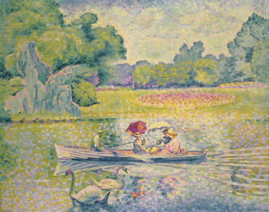 Detail of The Promenade in the Bois de Boulogne, c.1906 by Henri-Edmond Cross