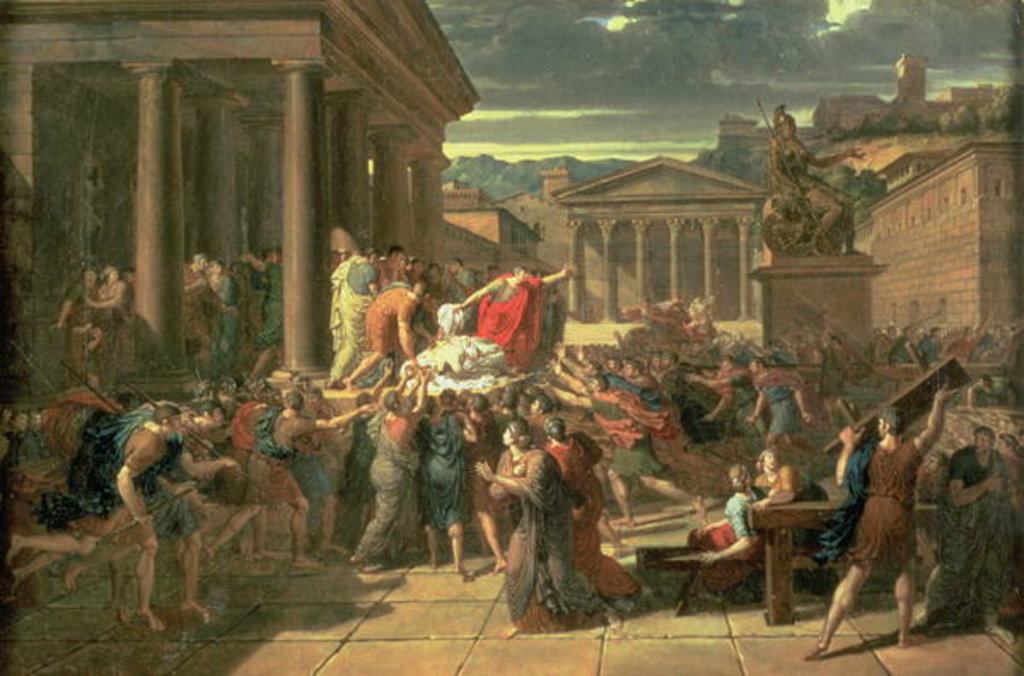 Detail of The Death of Caesar by Guillaume Lethiere