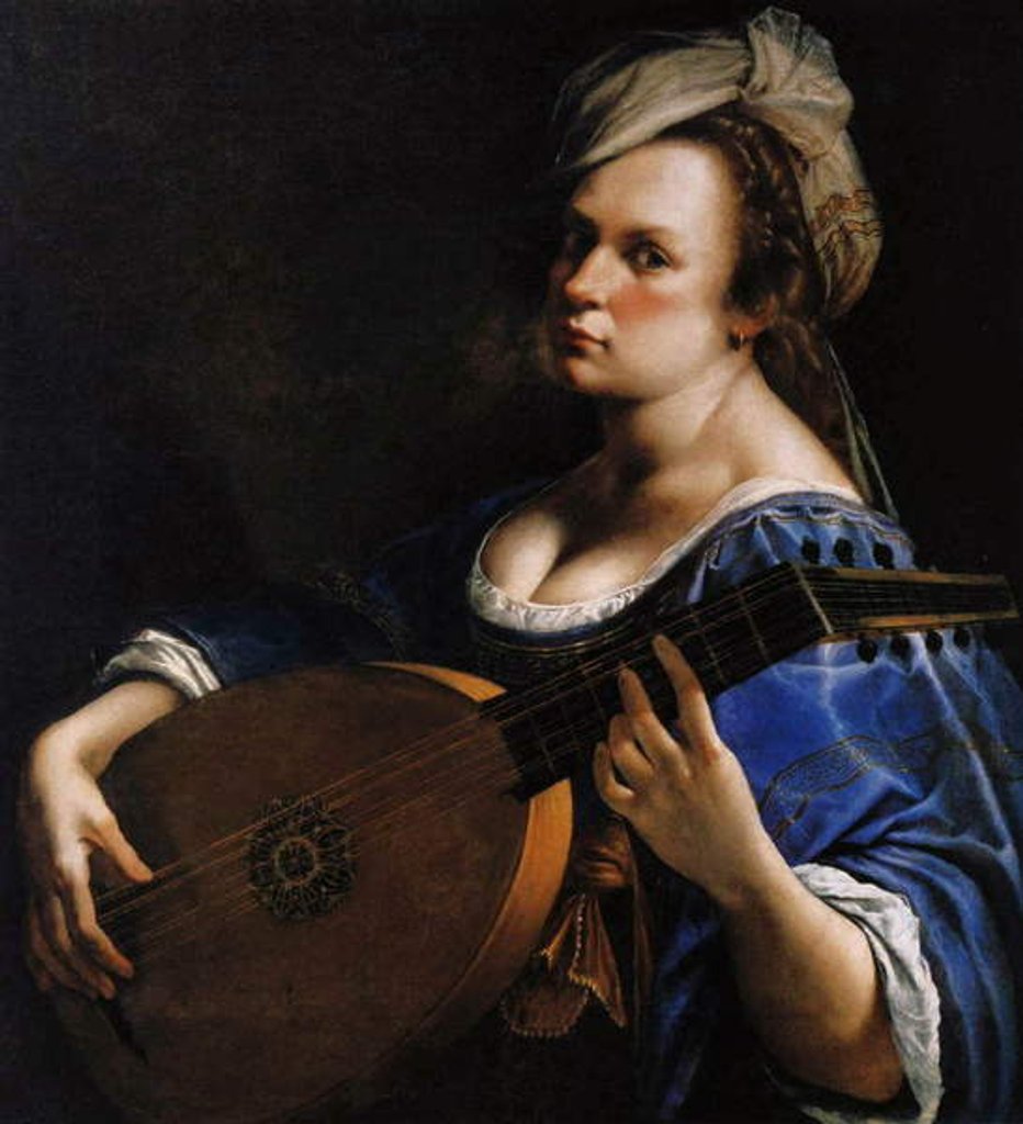 Detail of Self-Portrait as a Lute Player, c.1615-18 by Artemisia Gentileschi