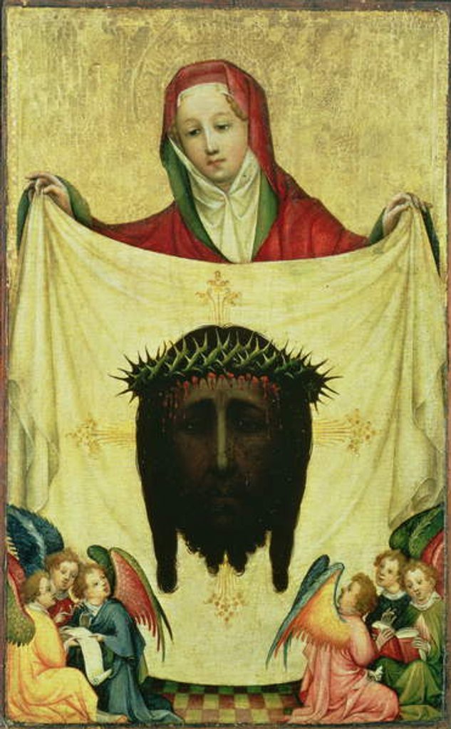 Detail of St. Veronica with the Shroud of Christ, c.1420 by Master of the Munich St. Veronica