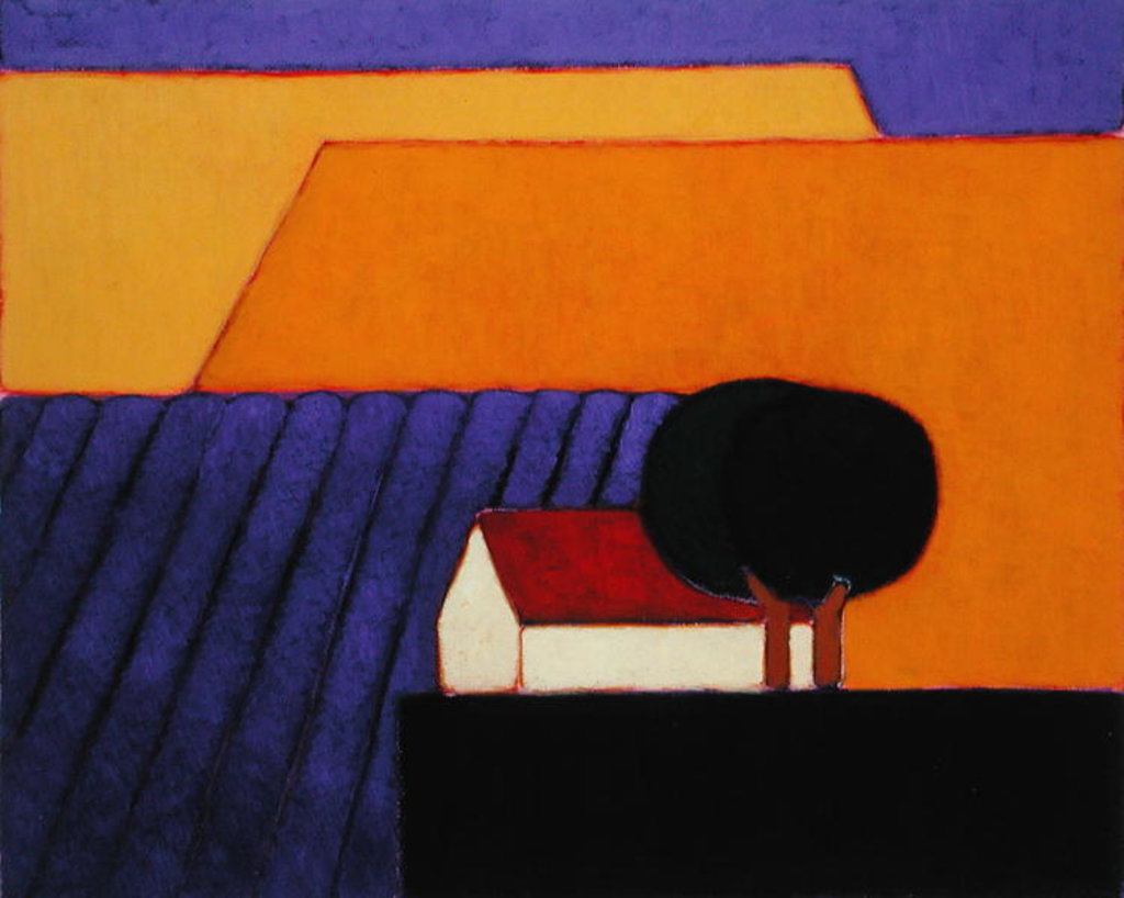 Detail of Lavender Field, Provence, 2004 by Eithne Donne