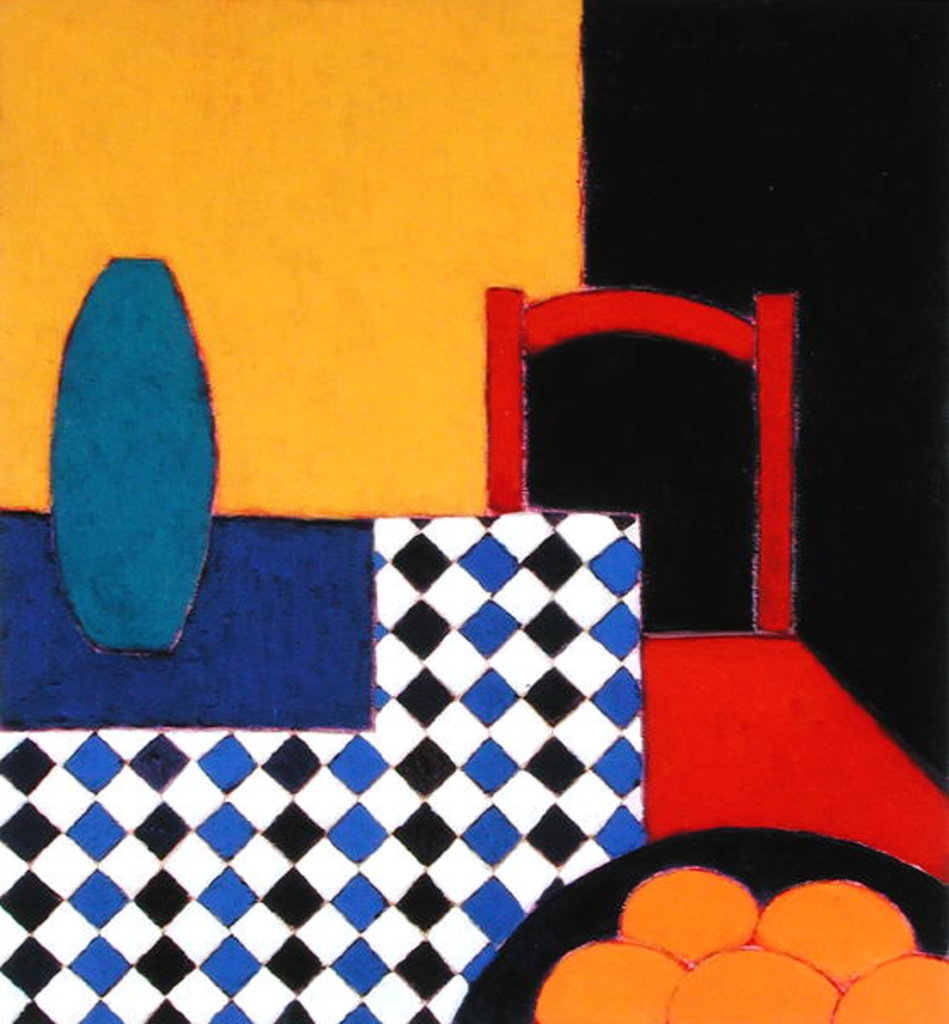 Detail of Still life with Red Chair, 2002 by Eithne Donne