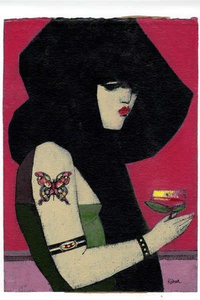 Detail of Butterfly tattoo by Endre Roder