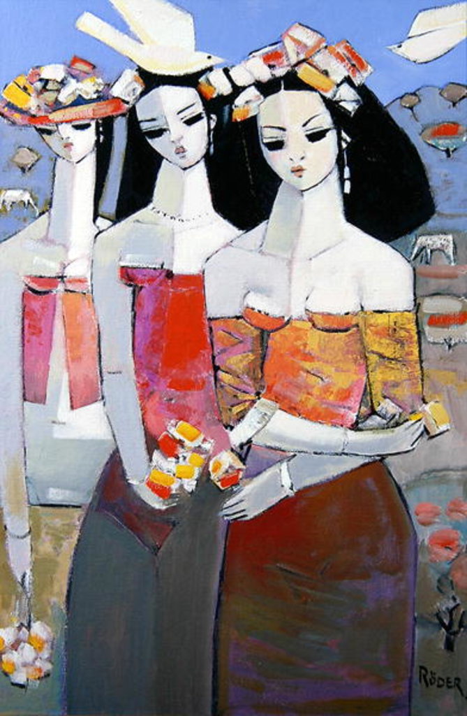 Detail of Two White Birds, 2007 by Endre Roder