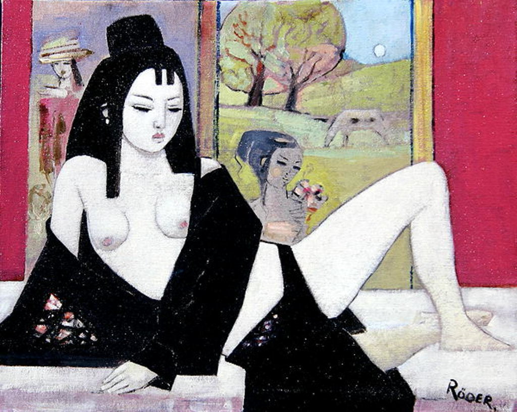 Detail of Black Kimono, 2008 by Endre Roder