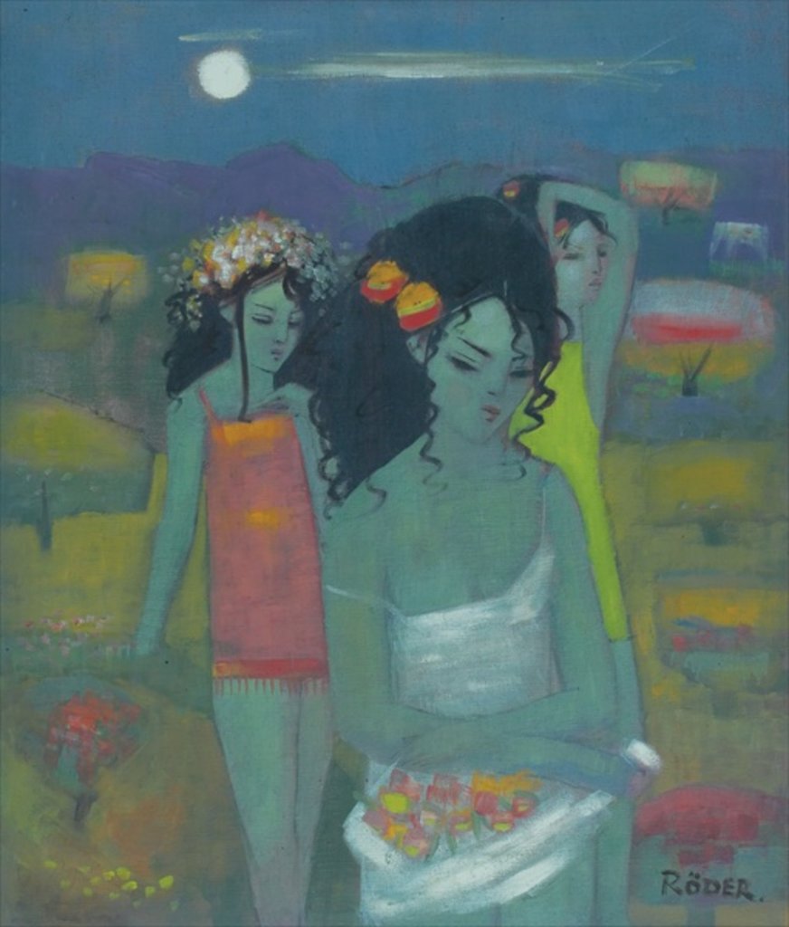 Detail of Gathering Fruit by Endre Roder