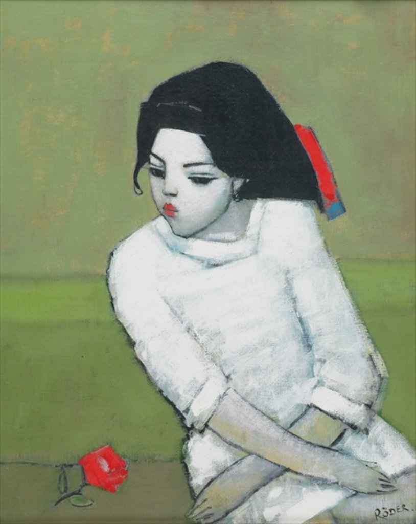 Detail of Lizzie in White by Endre Roder