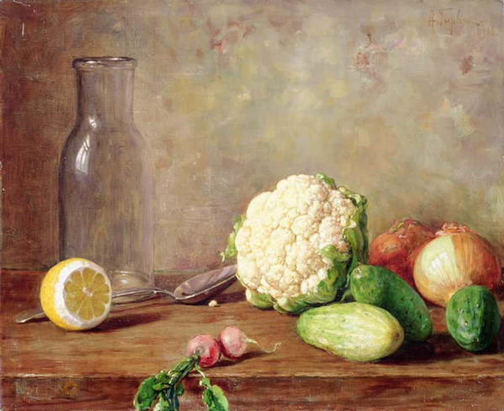 Detail of Still Life with Cauliflower, 1916 by Alfred Hirv