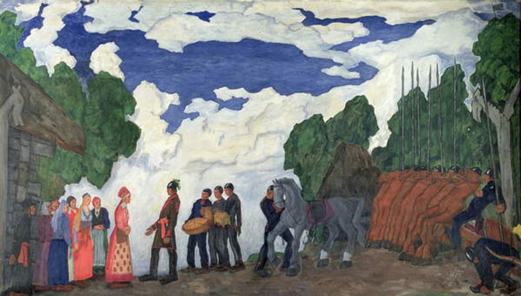 Detail of Marriage Proposal of Kalev by Kristjan Raud