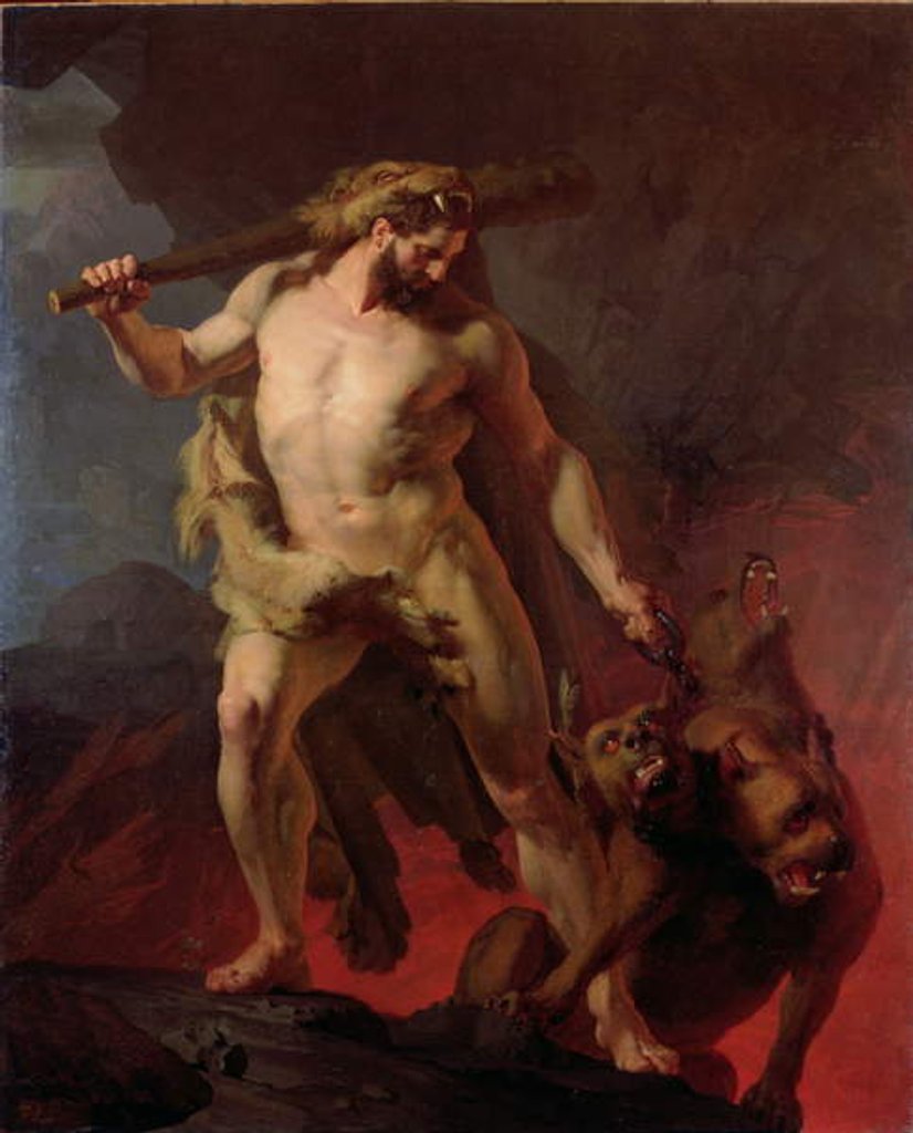 Detail of Hercules Removes Cerberus from the Gates of Hell, 1855 by Johann Koler