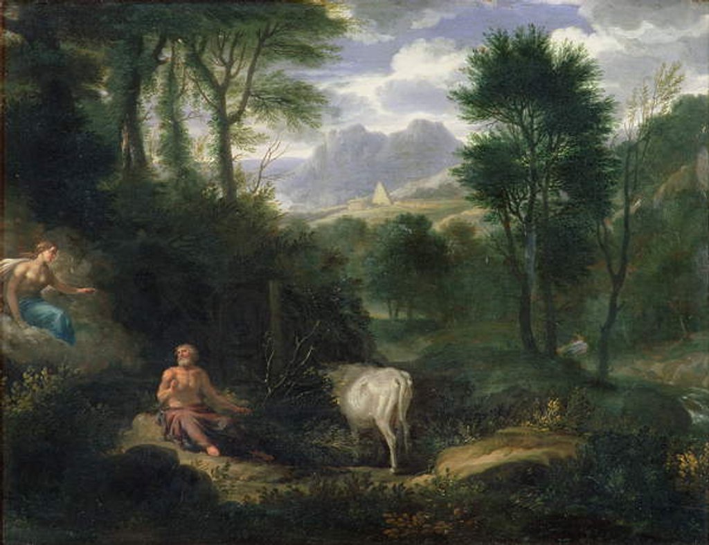 Detail of Zeus and Hera, late 17th century by Jan Gotlief Glauber-Myrtill