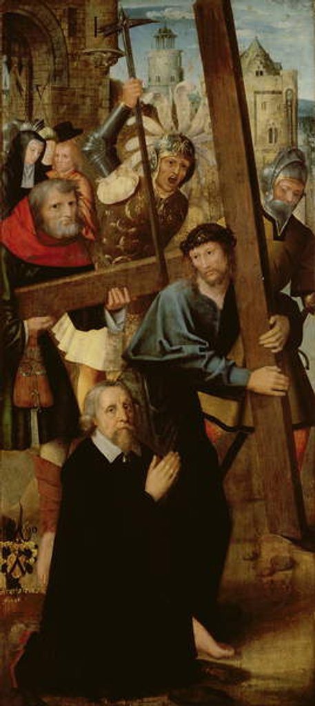 Detail of Christ Carrying the Cross, left wing from the Altar of St. Anthony, 1510-18 by School Netherlandish