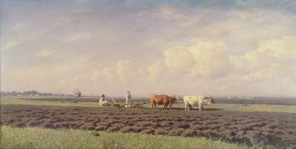 Detail of Ploughmen in the Ukraine, 1879 by Mikhail Konstantinovitch Clodt von Jurgensburg