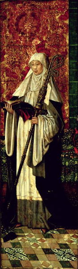 Detail of St. Gertrude by Master of the Legend of St. Lucy