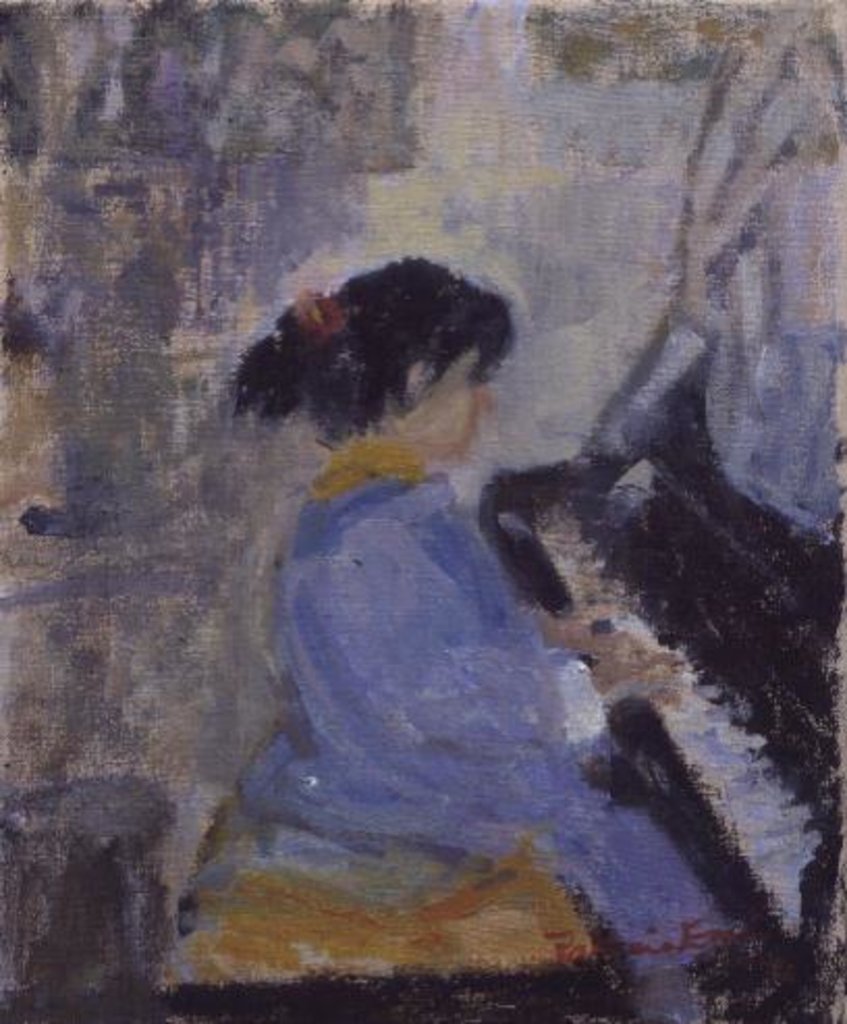 Detail of At The Piano, 1994 by Patricia Espir