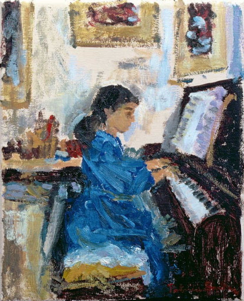 Detail of Practising, 1994 by Patricia Espir