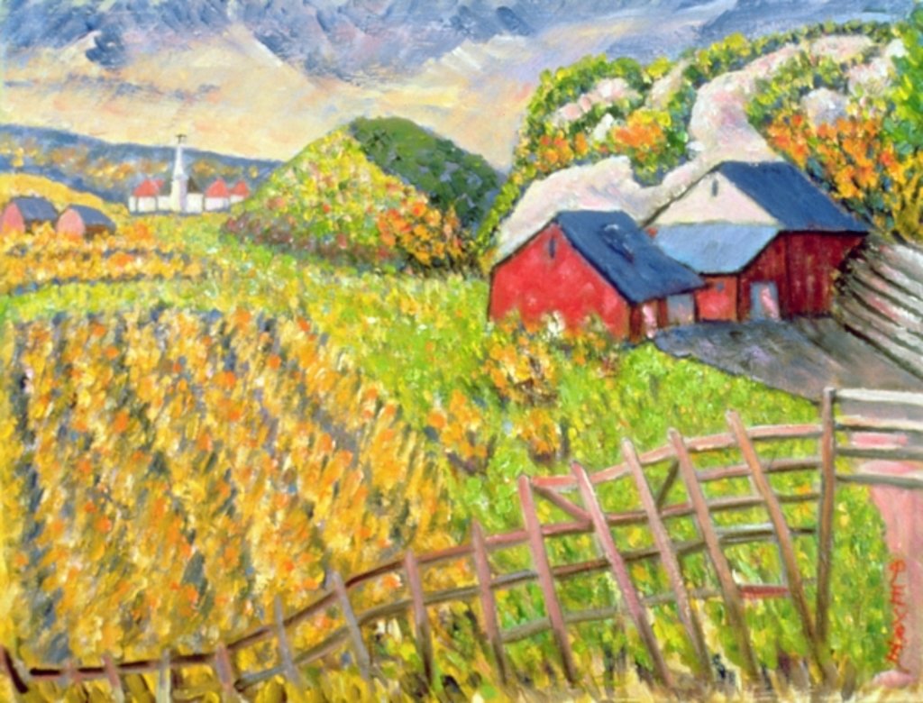 Detail of Wheat Harvest, Kamouraska, Quebec by Patricia Eyre