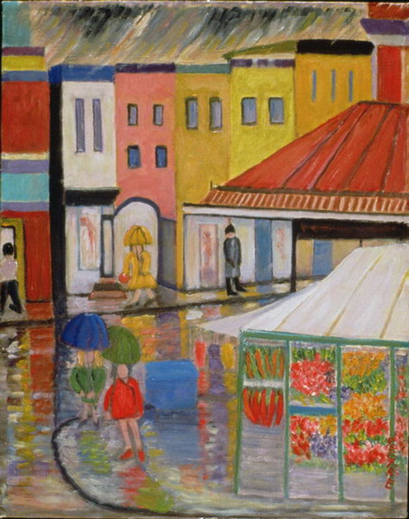 Detail of Spring Rain, Bywood Market by Patricia Eyre
