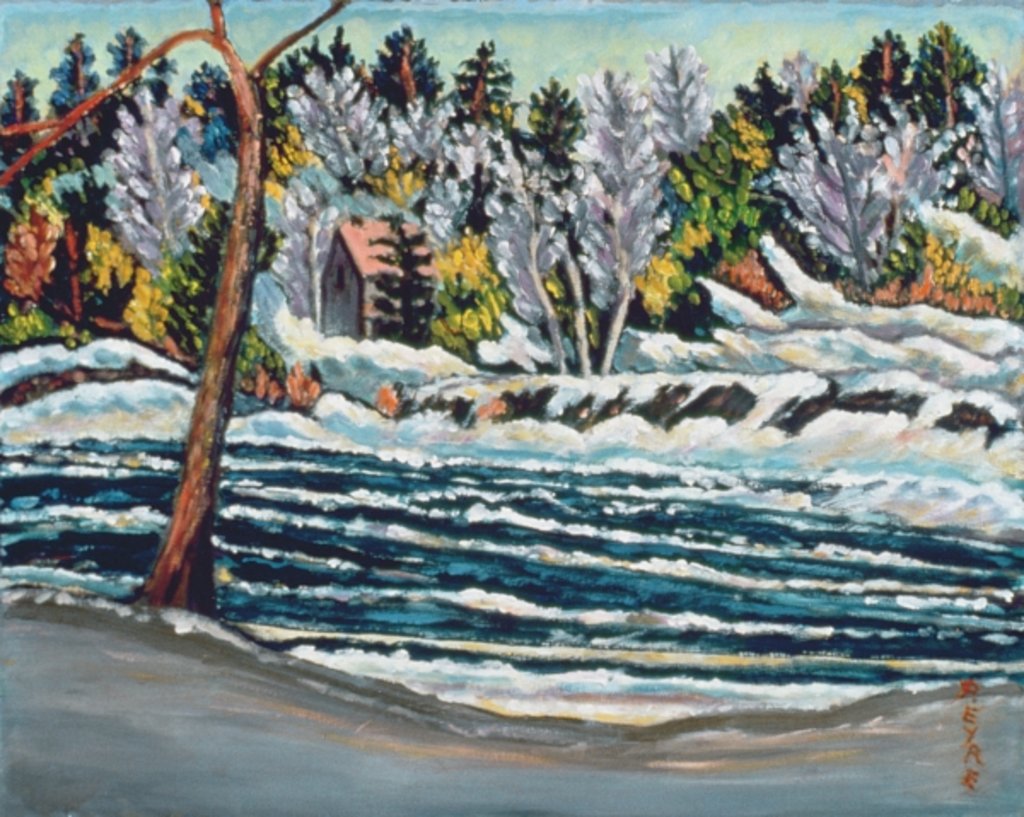 Detail of Winter Thaw, Gatineau River by Patricia Eyre