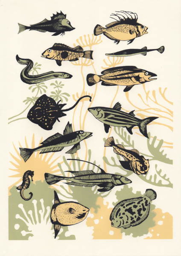 Detail of Peach Seaweed Fish, 2015 by Eliza Southwood