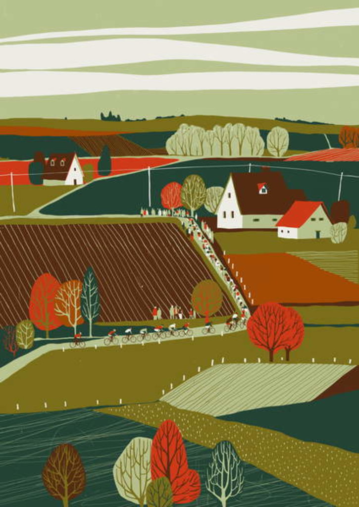 Detail of Liege-Bastogne-Liege, 2015 by Eliza Southwood