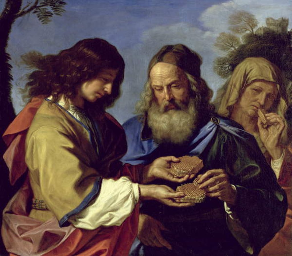 Detail of Samson Offering His Parents a Honeycomb by Guercino (1591-1666)